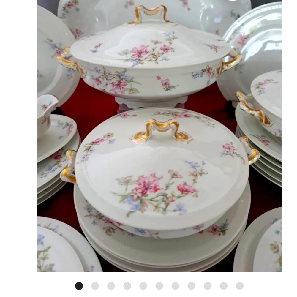 18 piece Haviland Limoges French Antique China Set. Comes with platter .